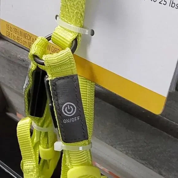 LED Rechargeable Dog Harness Vibrant Green | Boots & Barkley™ | Small - Picture 4 of 12